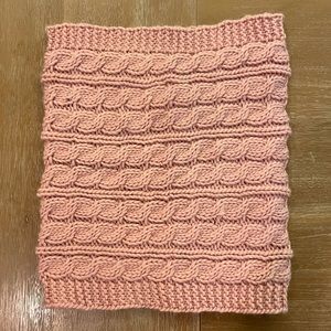 Pink Knit Neck Scarf